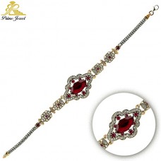 Gümüş Otantik Taşlı Biezik /Bileklik